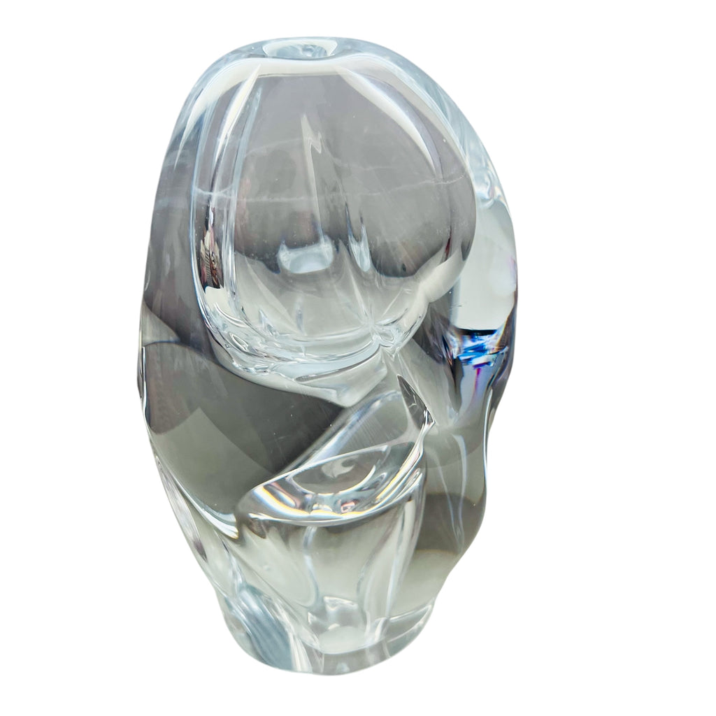 Sklo Lugano Lava Hand Blown Art Glass Object Heavy Vase