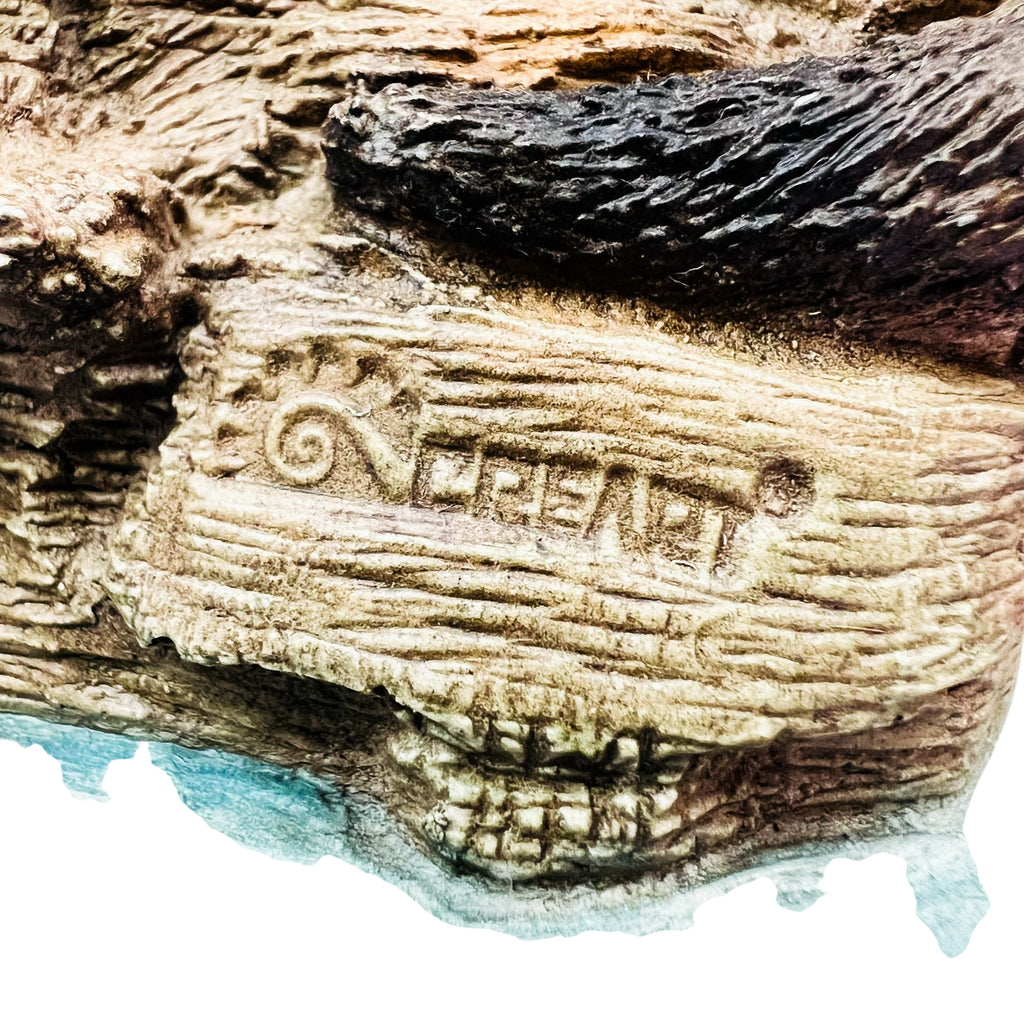 Vintage Otter Mother and Cub on Rocks Figure