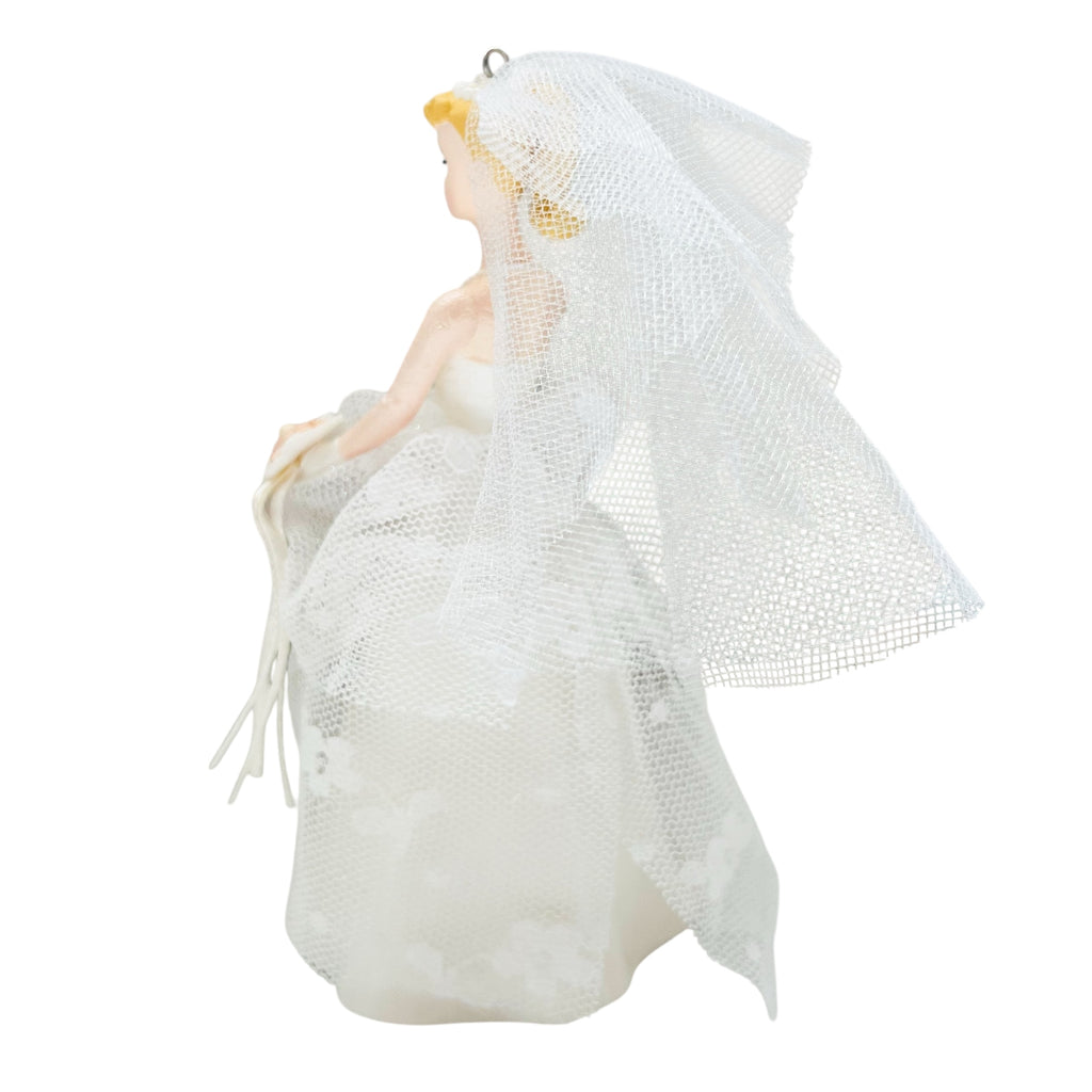 Vintage 1997 Barbie Wedding Day Bride Hanging Xmas Ornament Cake Topper