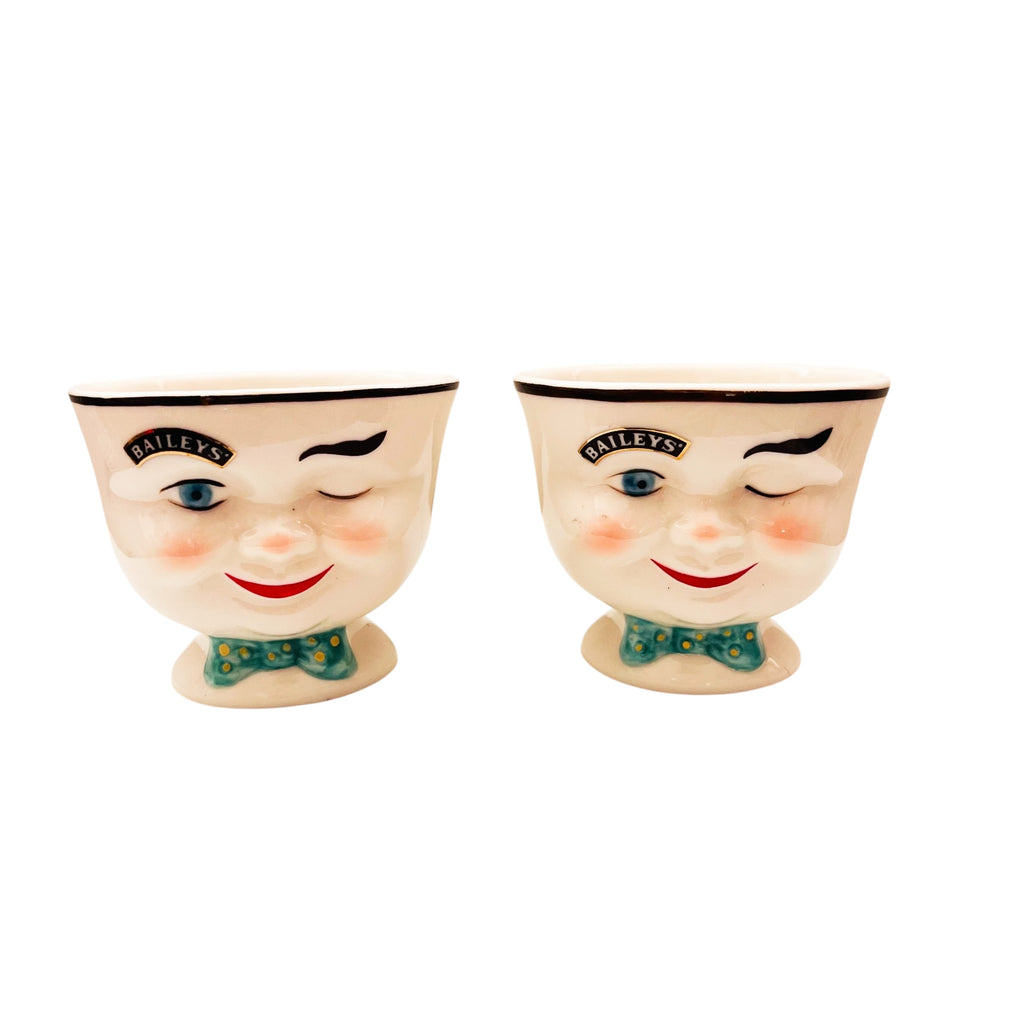 Vintage Baileys Irish Winking Face Cups