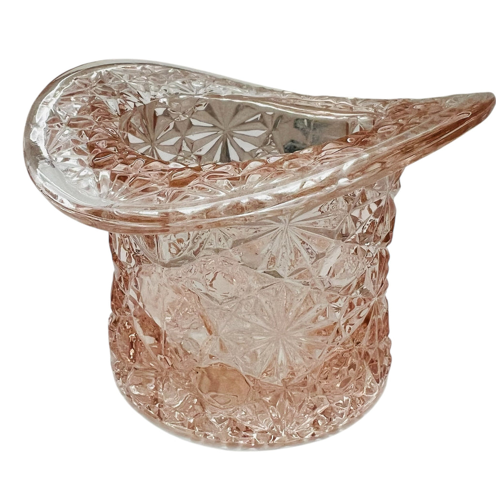 Vintage Fenton Pink Depression Glass Top Hat Glass Holder