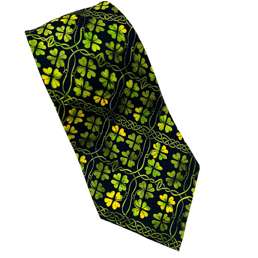 Vintage 1986 Nicole Miller Shamrock Men’s 100% Silk Tie