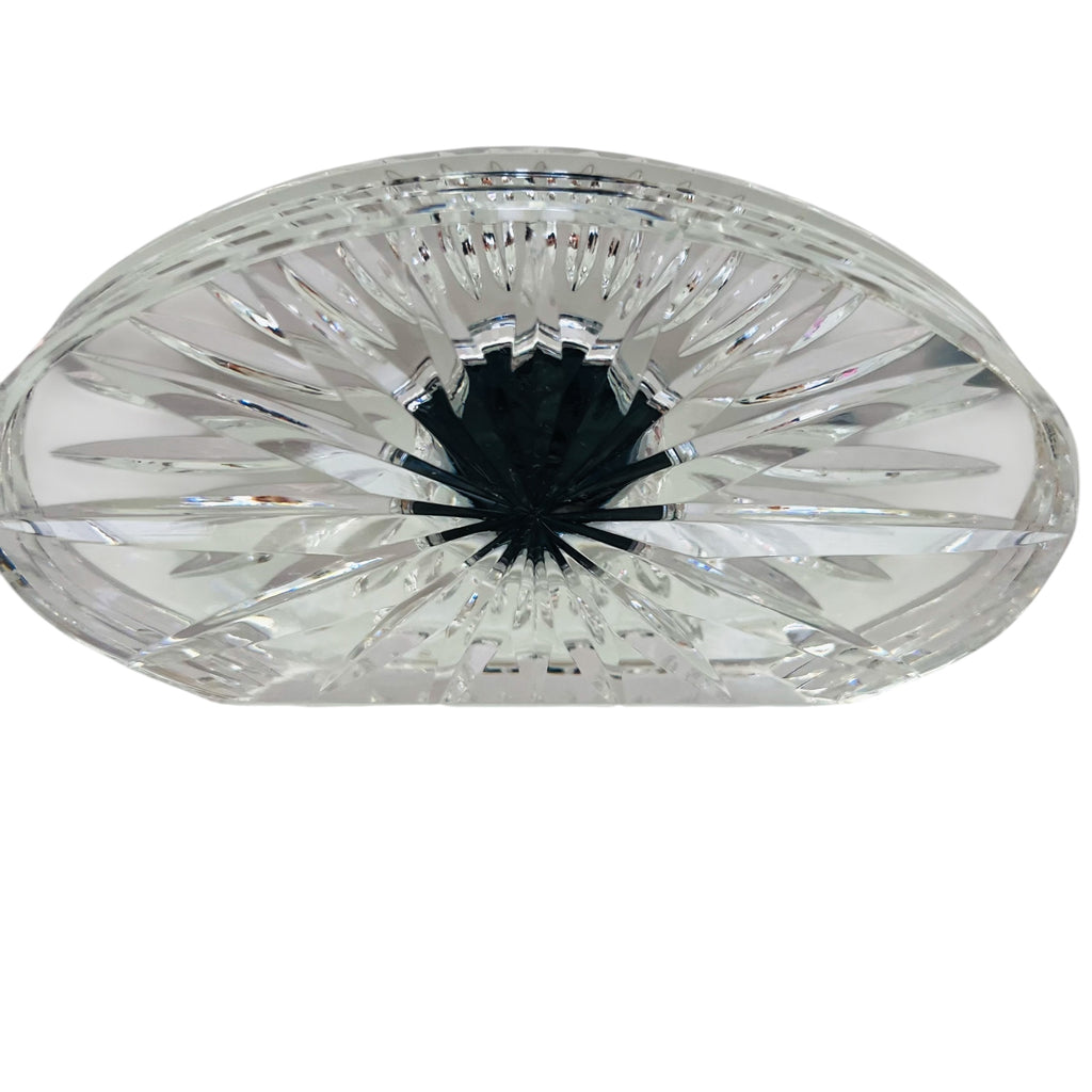 Vintage Waterford Crystal Quartz Oval Table Clock