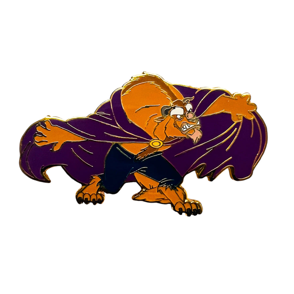 Disney BATB Beauty and The Beast Purple Cape Beast Open Arms Out Pin