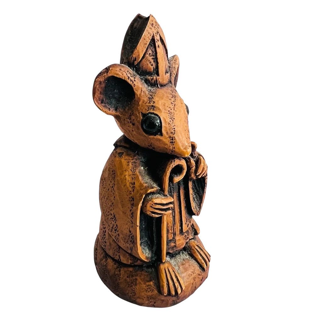 Bishop Church Mice Wooden Carved Figure