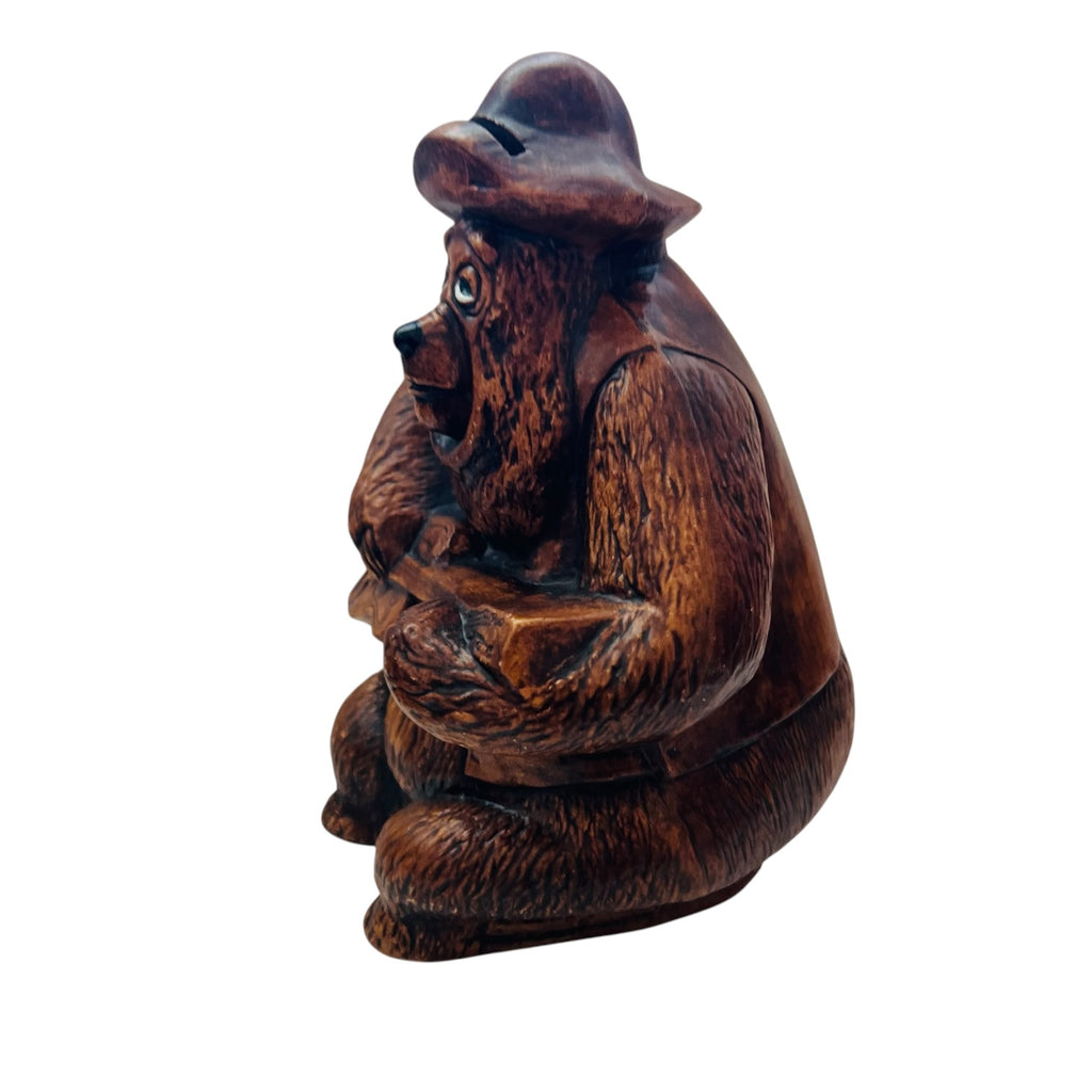 Vintage Disney Productions Big Al Country Bear Jamboree Brown Ceramic Coin Bank