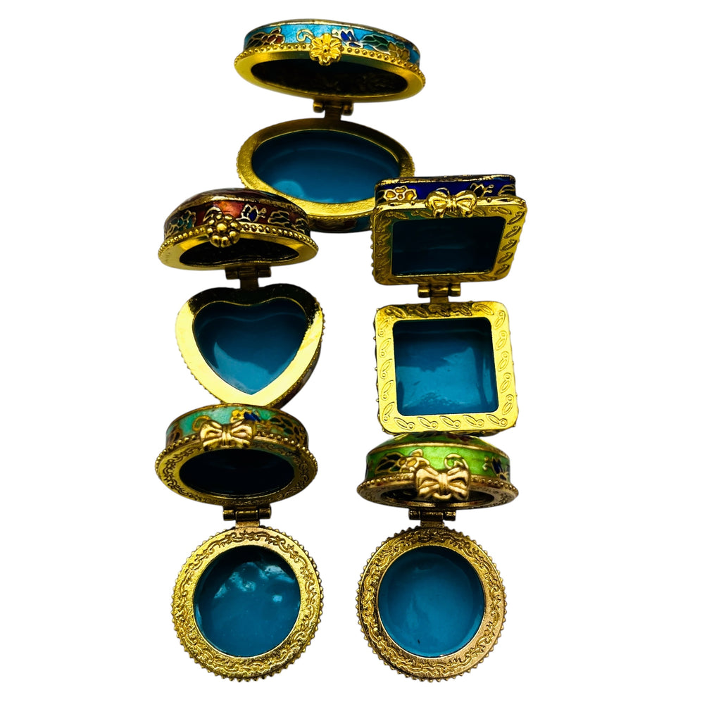 Vintage Enameled Pill Box Miniature Collection