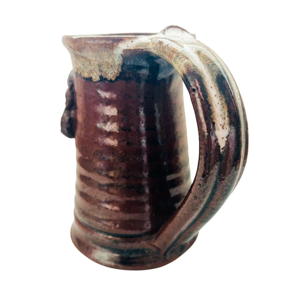 Vintage Mahon Made Stoneware Woman Hot Lips Figural Handmade Pottery Coffee Mug