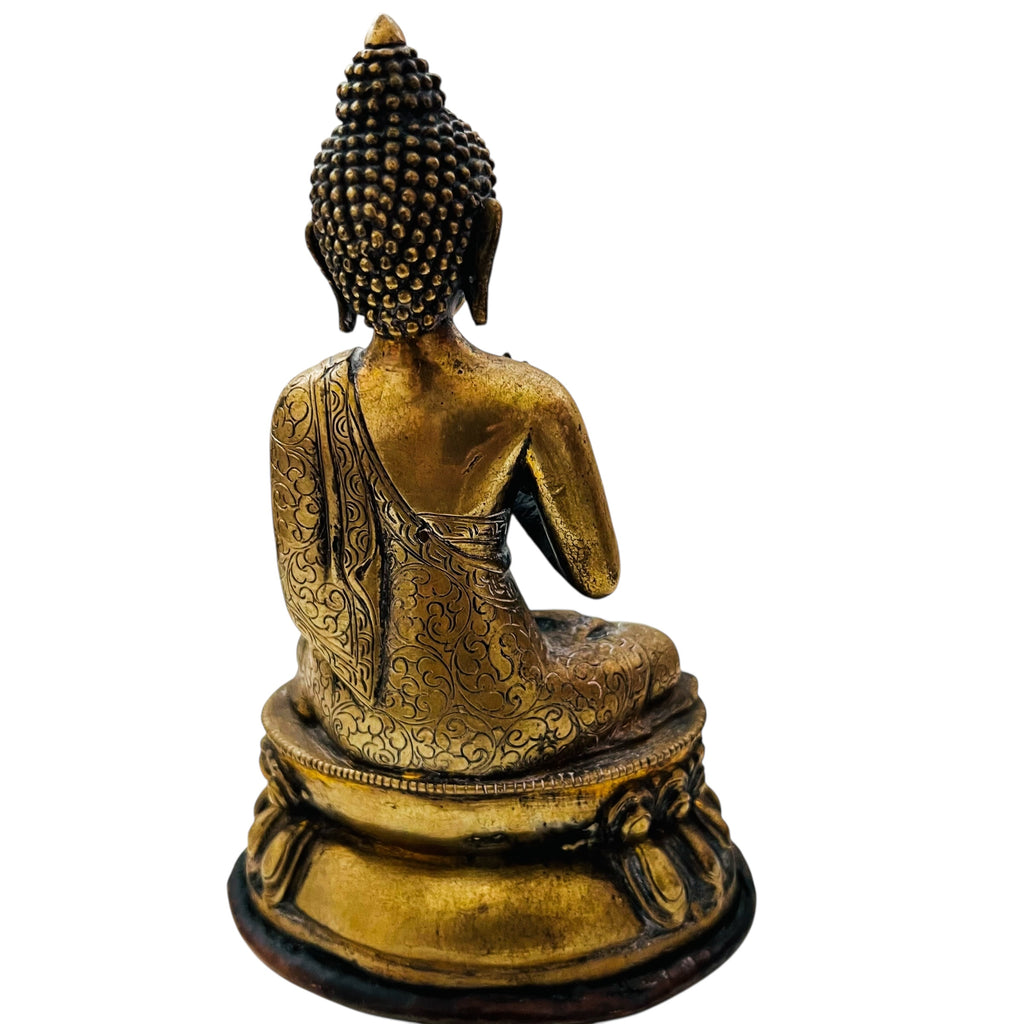 Chinese Buddha Gilt Bronze Statue Figure
