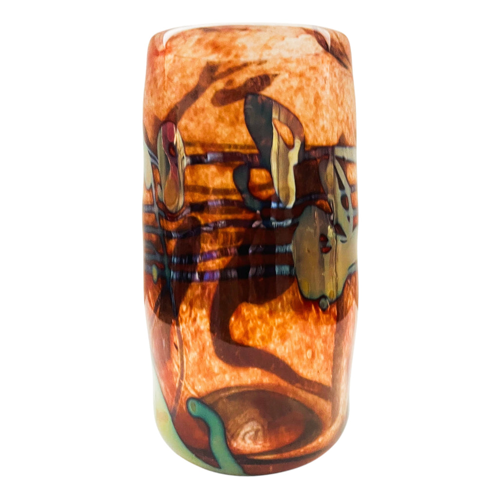 Vintage Mdina Mottled 1995 Signed Studio Art Glass