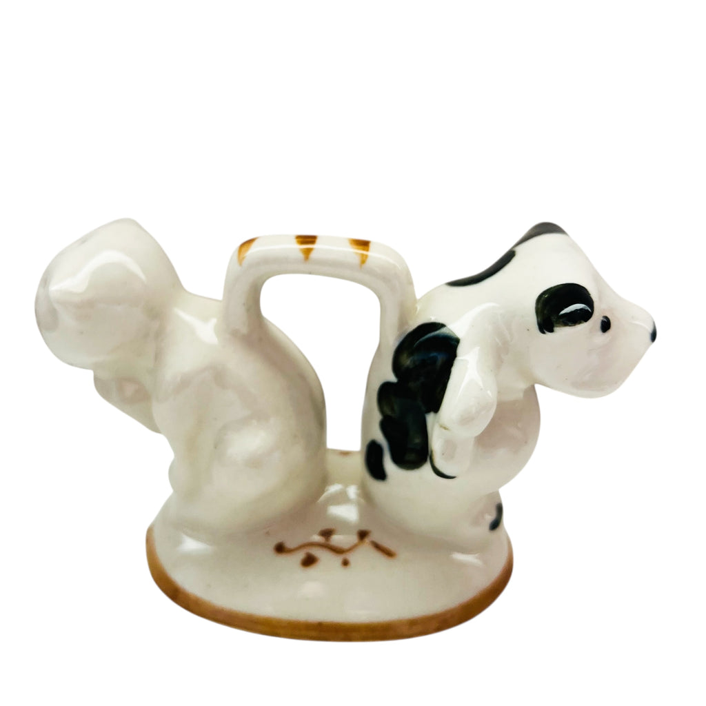 Vintage Double Sided Cat & Dog Salt & Pepper Handle Shaker