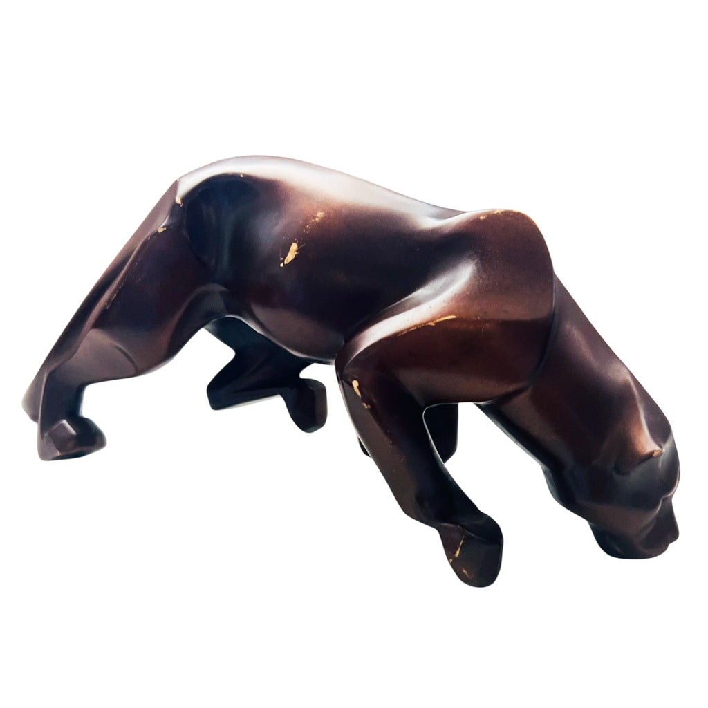 Rosetta Bronze Jaguar Sculpture