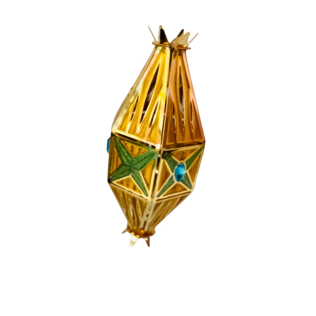 Waterford Holiday Heirlooms Snow Crystal Mini Spire Gold Metal Ornament