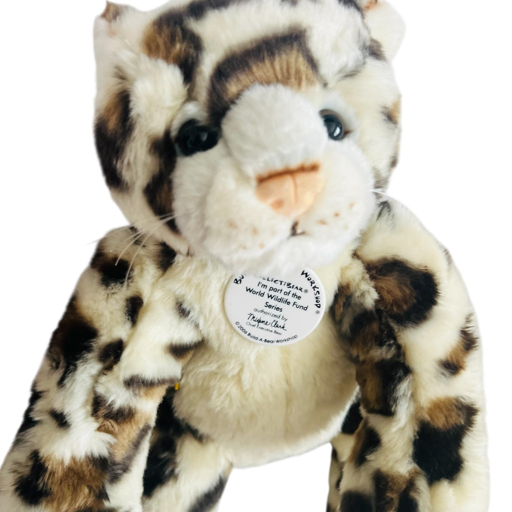 Build A Bear WWF Leopard Big Cat Pink Nose Plush Stuffed Toy