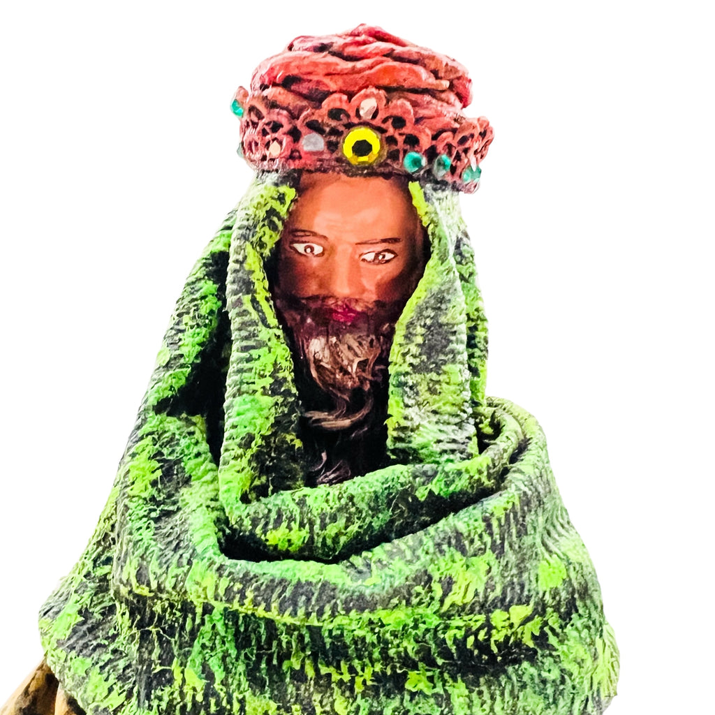 Vintage Nativity Three Wise Men Kings Paper Mache Christmas Holiday Figures Set of 3