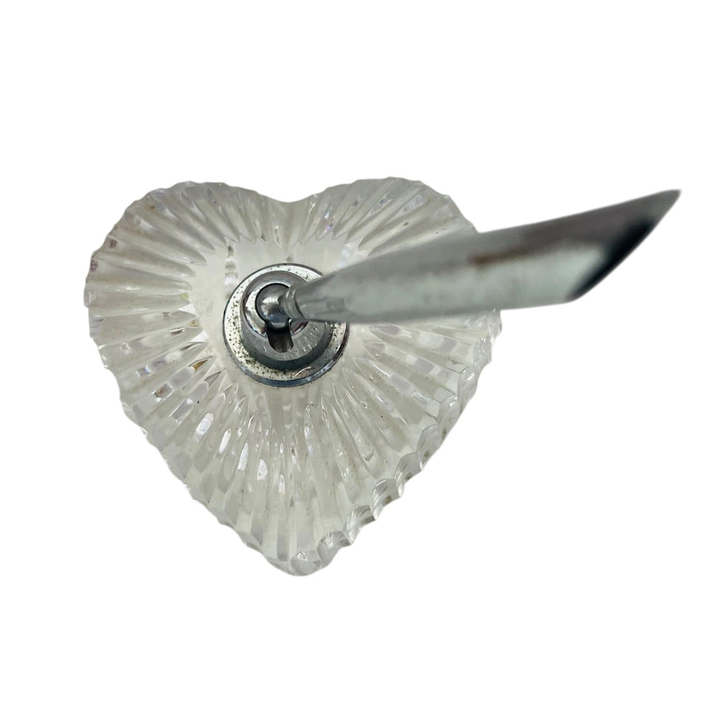 Waterford Crystal Heart Shape Pen Holder Paperweight