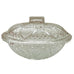 Vintage Clear Glass Heart Design Candy Dish with Lid