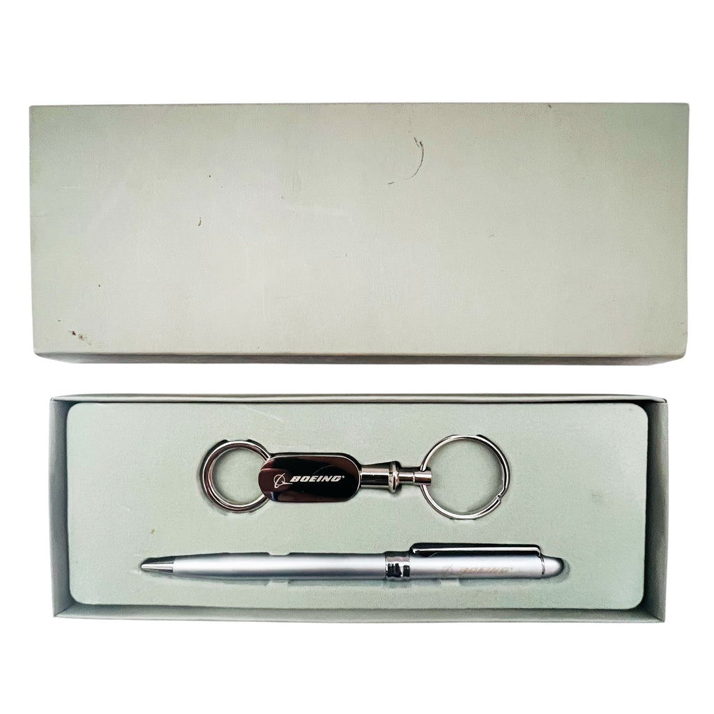 BOEING Aircraft Company Pen and Keychain Gift Set