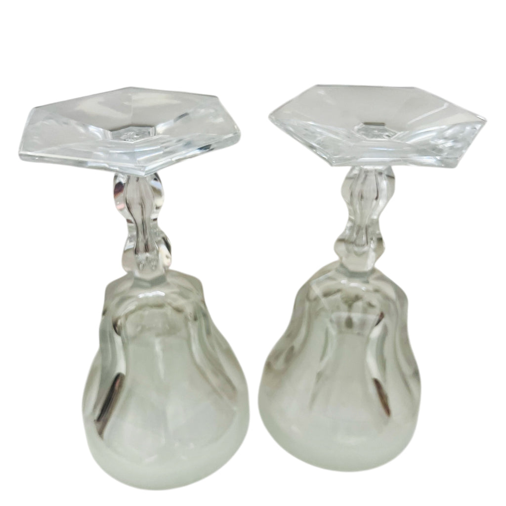 Vintage Heisey Hexagon Base Glasses Set of 2