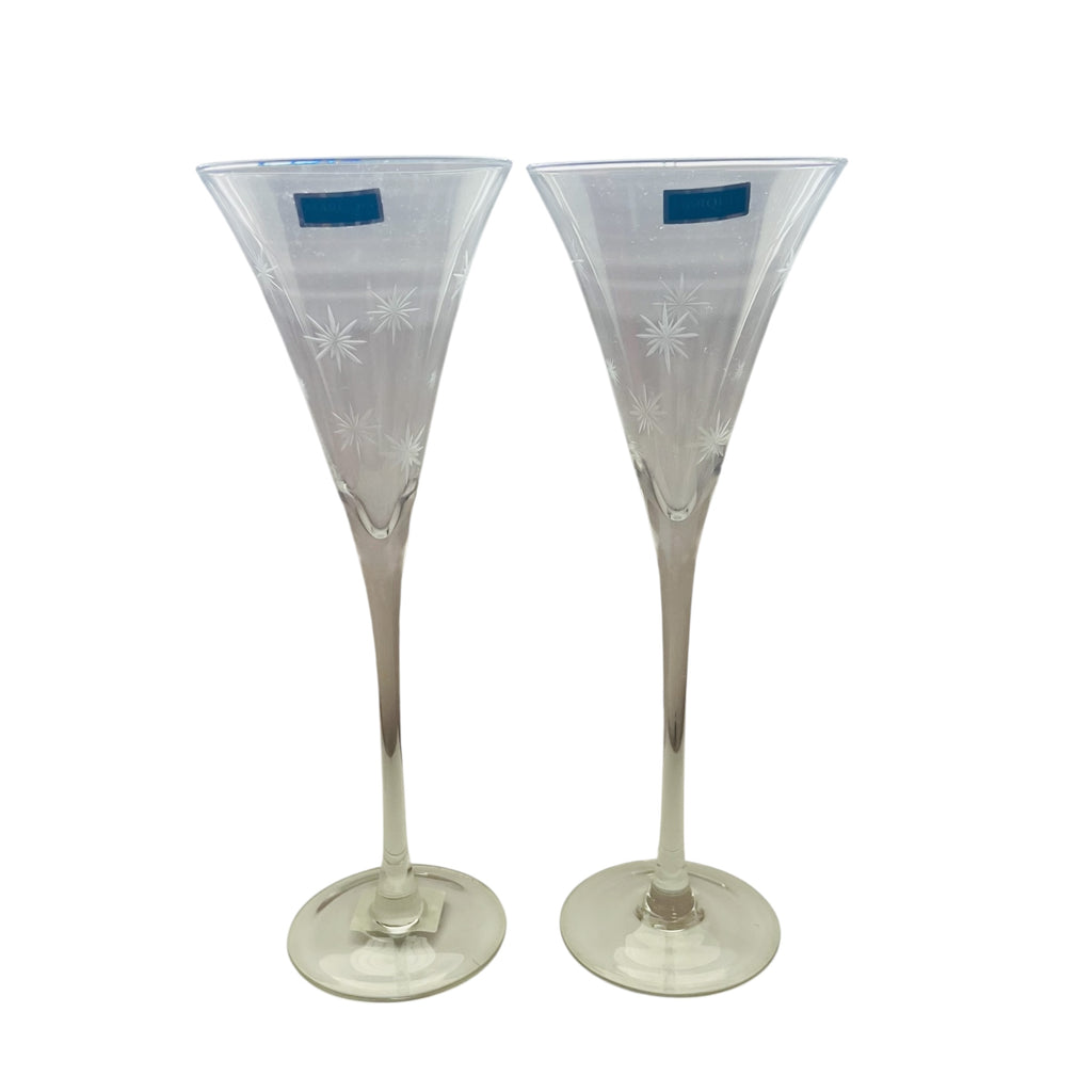 Pair of Marquis by Waterford Celebration Toasting Champagne Flutes