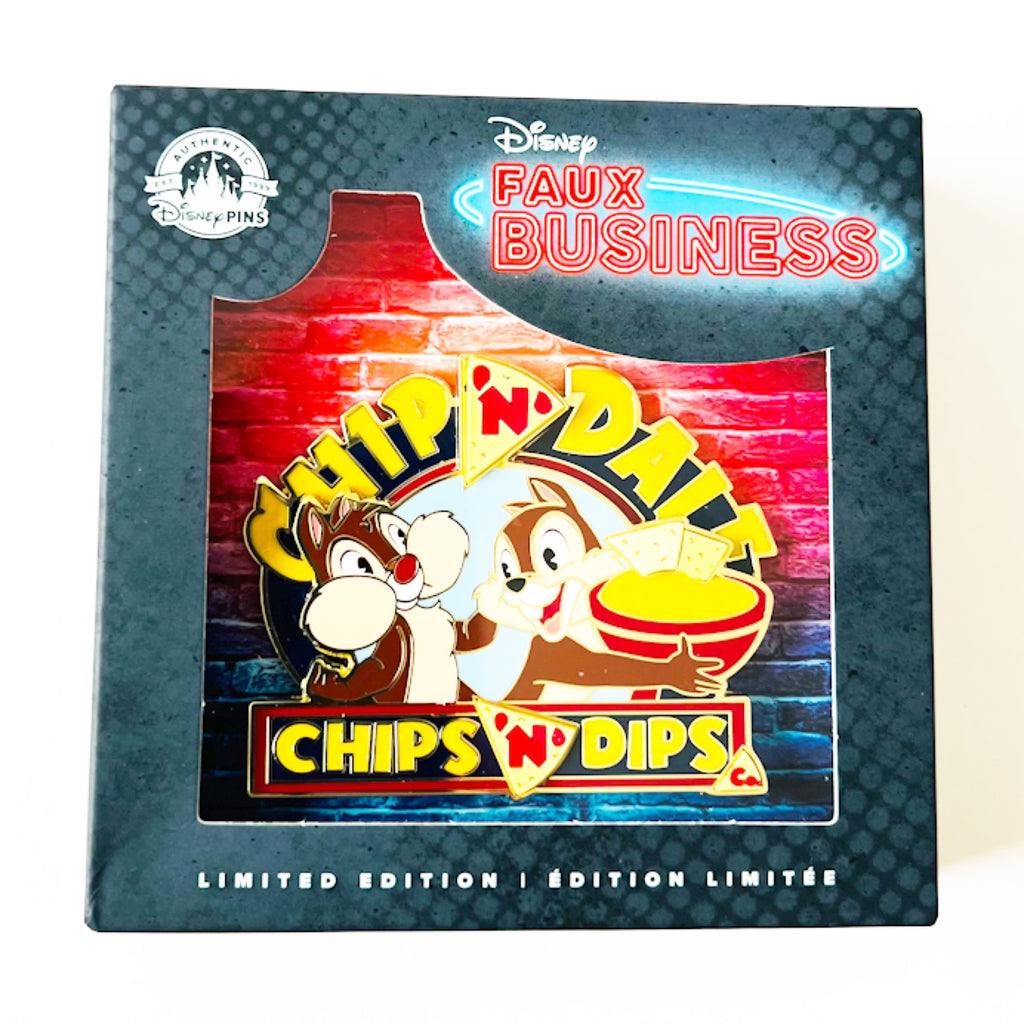 Disney Chip and Dale Chips N' Dips Faux Business Mini Jumbo LE 1500 Pin