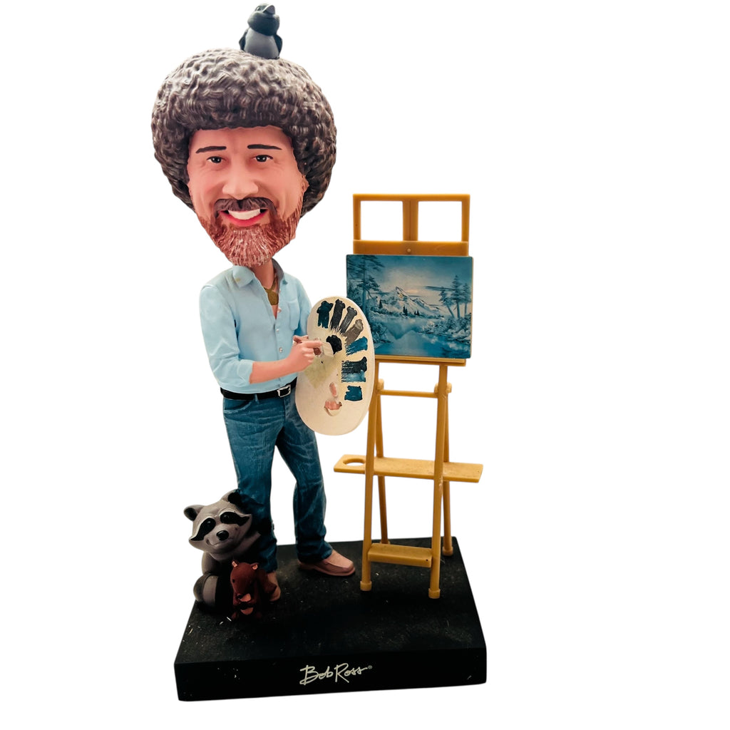 Bob Ross Artist Figurine with Easel Limited Editions Bobble Head