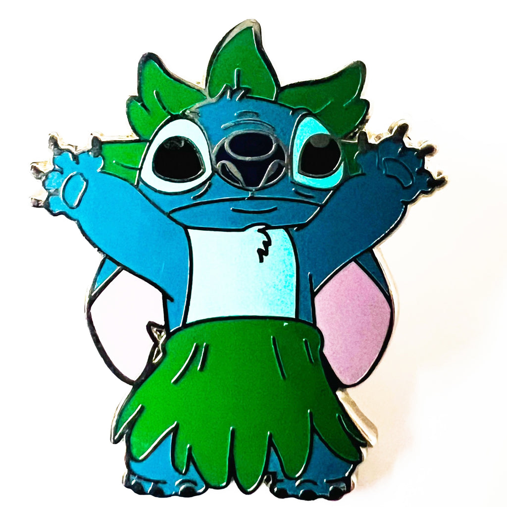 Disney Stitch Hula Dancing Hawaiian Grass Skirt Pin