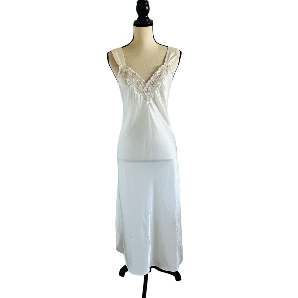 Vintage Val Mode Lace Detail Full Slip Dress Lingerie