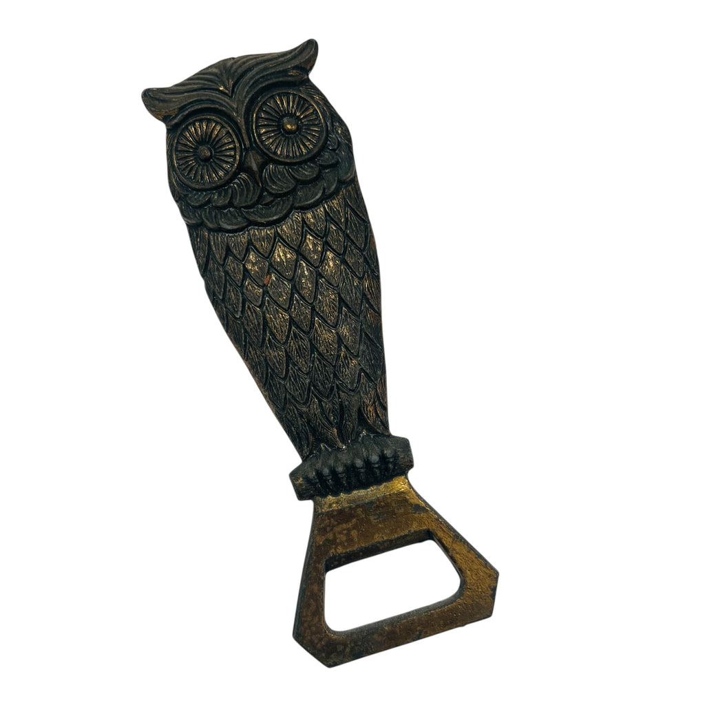 Vintage Italy Brass Owl Shape Bottle Opener