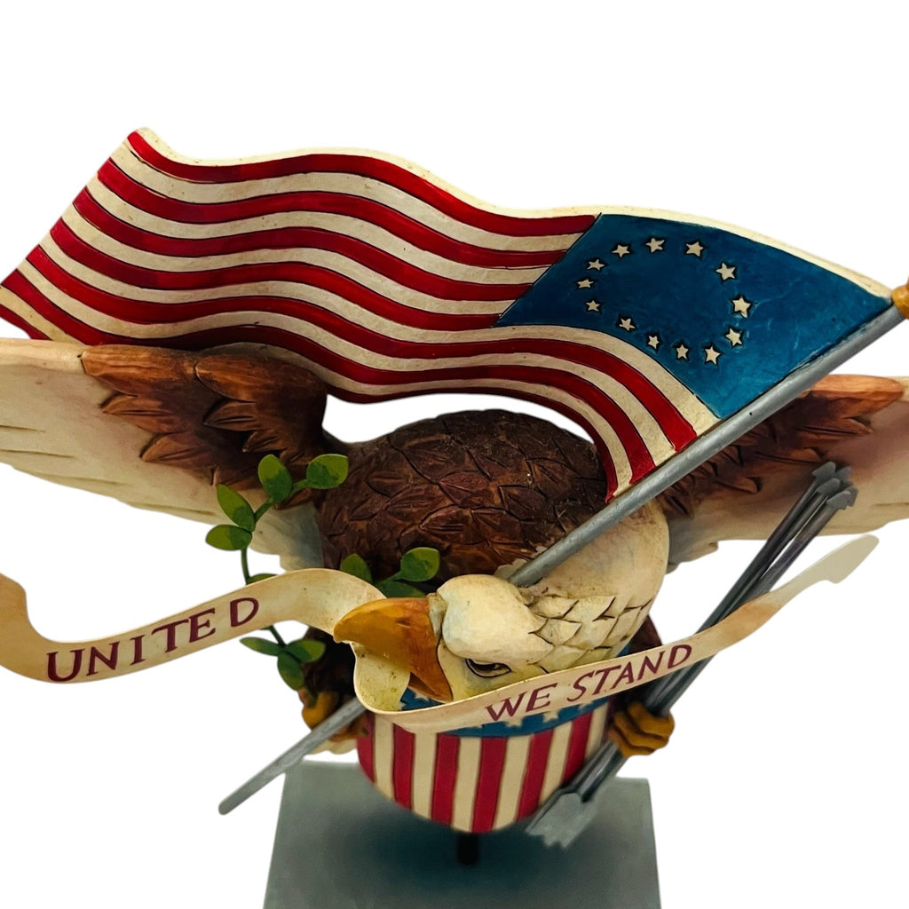 Jim Shore Heartwood Creek United We Stand Patriotic Eagle Statue