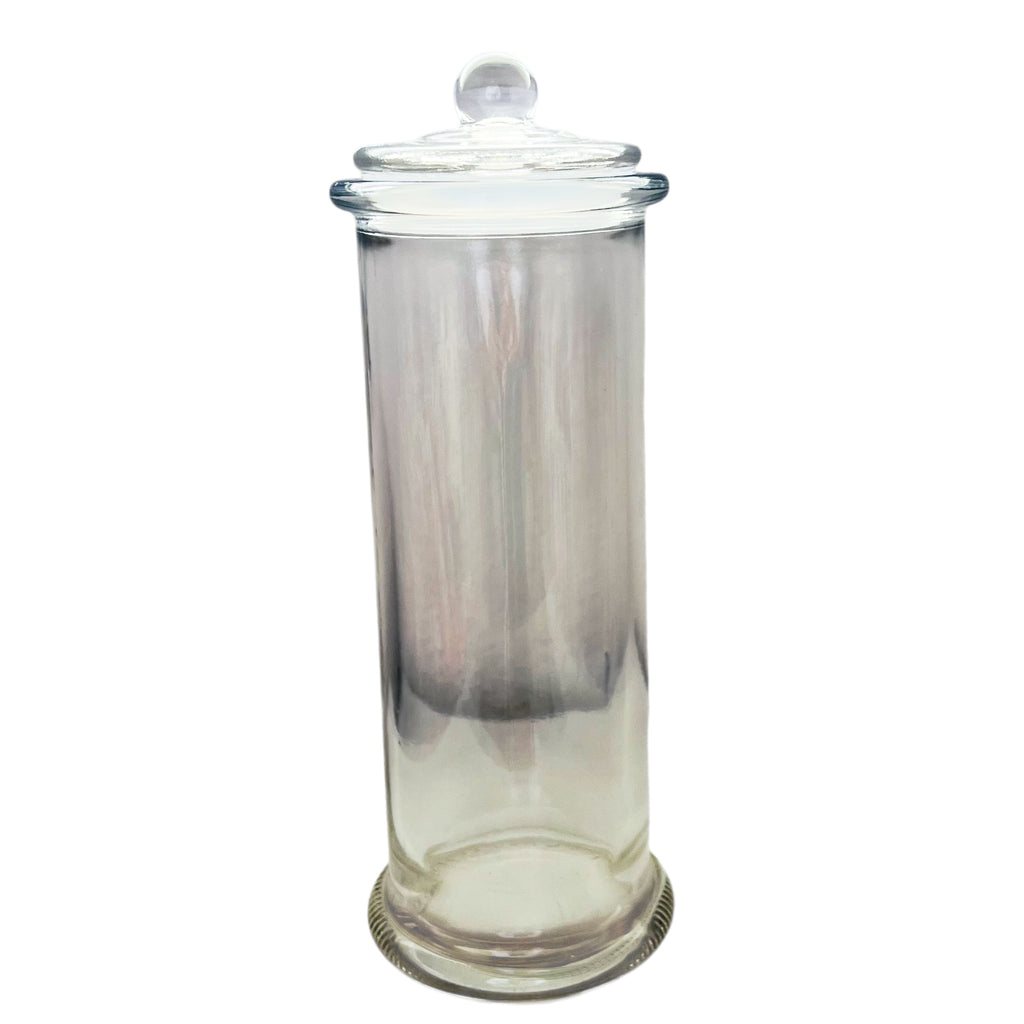 Vintage Ann's House of Nut glass Apothecary Canister Jar with Air Tight Lid