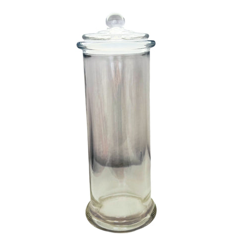 Vintage Ann's House of Nut glass Apothecary Canister Jar with Air Tight Lid