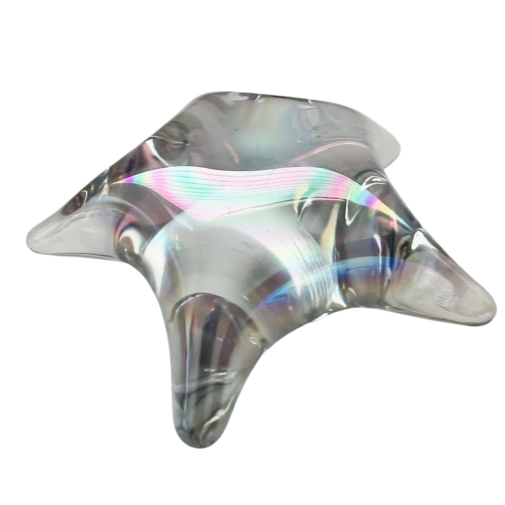 Starfish Iridescent Art Glass Nautical Beach Paperweight