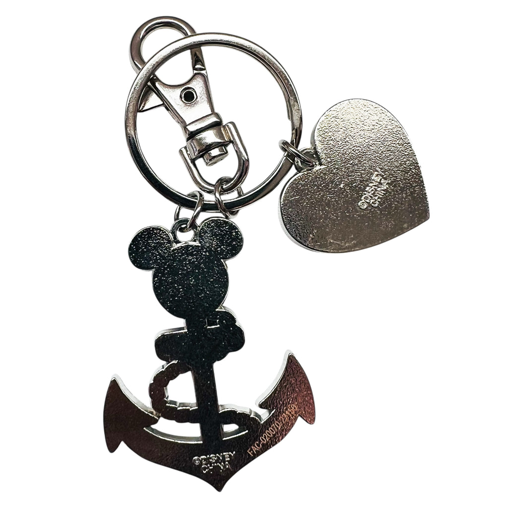 Disney Cruise Line Mickey Icon Anchor & Heart Charm Keychain