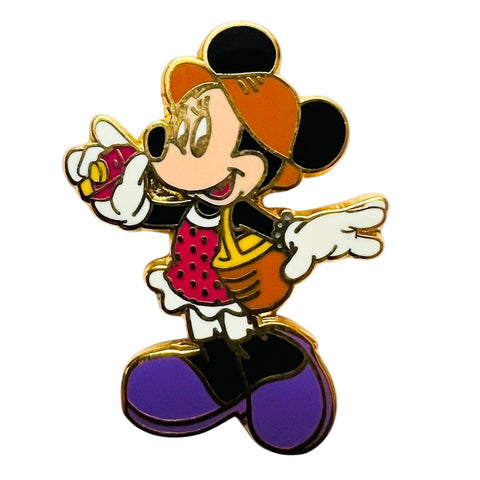 Vintage Minnie Mouse Wearing Hat with Purple Shoes Disneyland Resort Pin