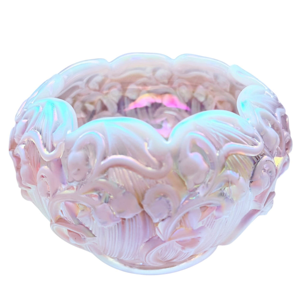Fenton Cameo Opalescent "Lily of the Valley" Bowl