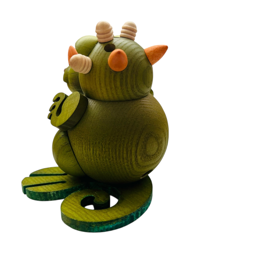 Dragon Green Wooden Incense Smoker