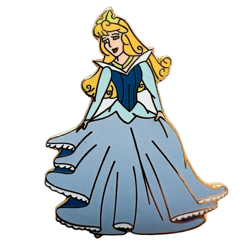 Disney Disneyland Sleeping Beauty Aurora Long Sleeved Blue Dress Pin
