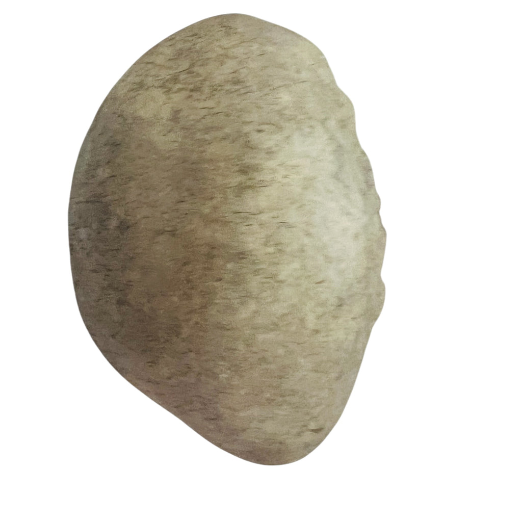 Vintage Whimsical Stone Face Cast Stone Garden Rock Sculpture