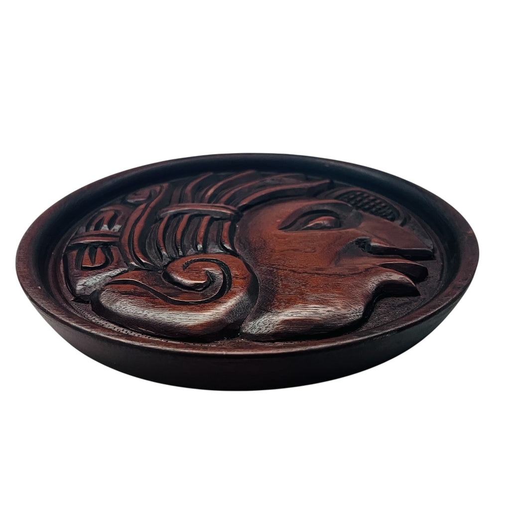 Vintage Honduras Hand Carved Mayan Chief Wooden Wall Art