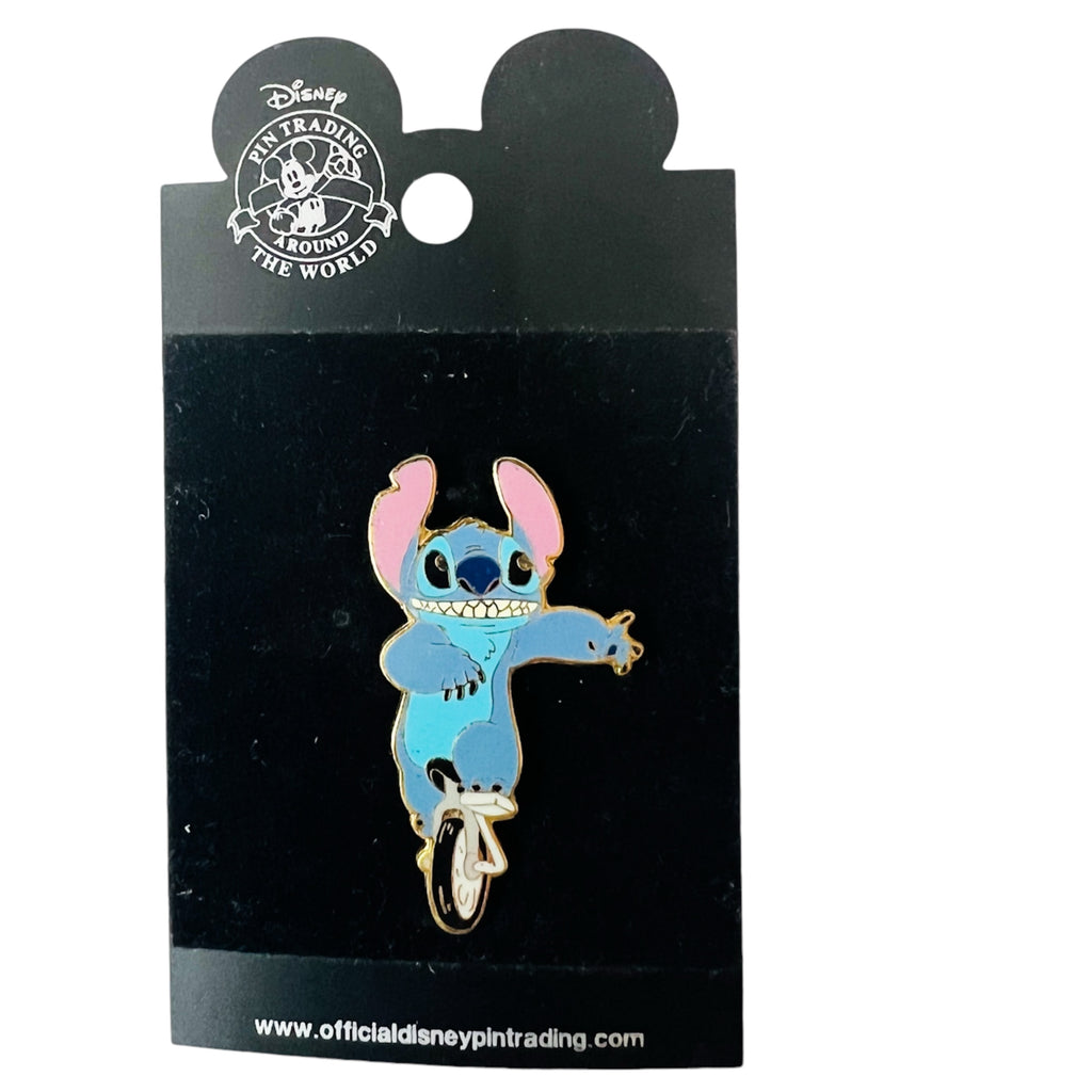 Disney Stitch Goofin Around Series Riding Unicycle Pin