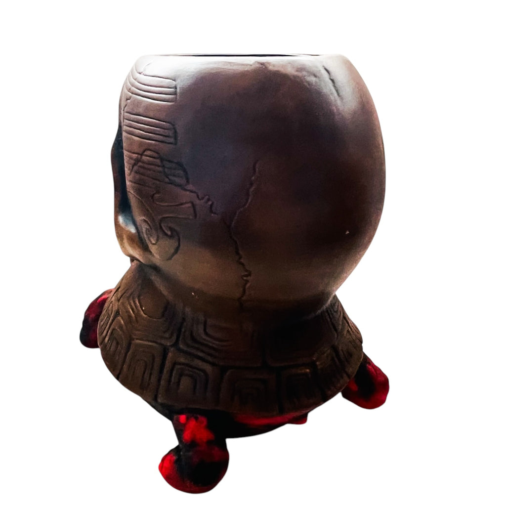 Flounder x Tiki Farm The Passenger Red Turtle Tortoise Skull Tiki Mug