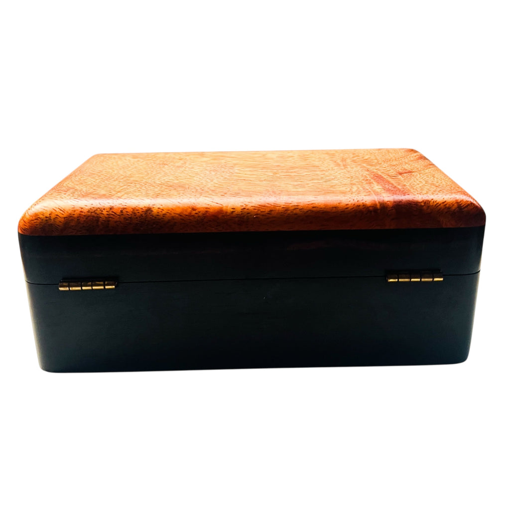 Vintage 89” Wood Signed Hinged Storage Box