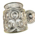 Vintage MOON & STARS Coffee Canister with Lid Clear Pressed Glass