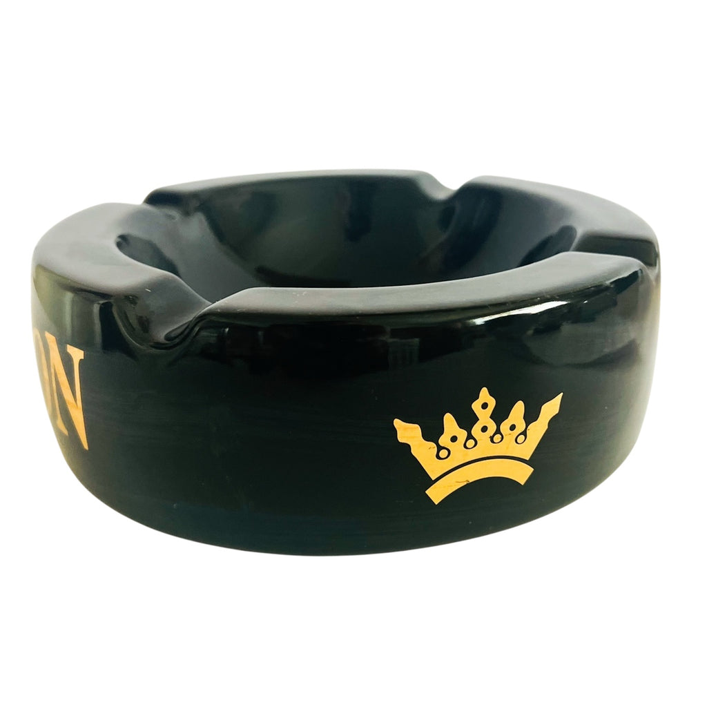 Ashton Oversized Black and Gold Ceramic Ashtray