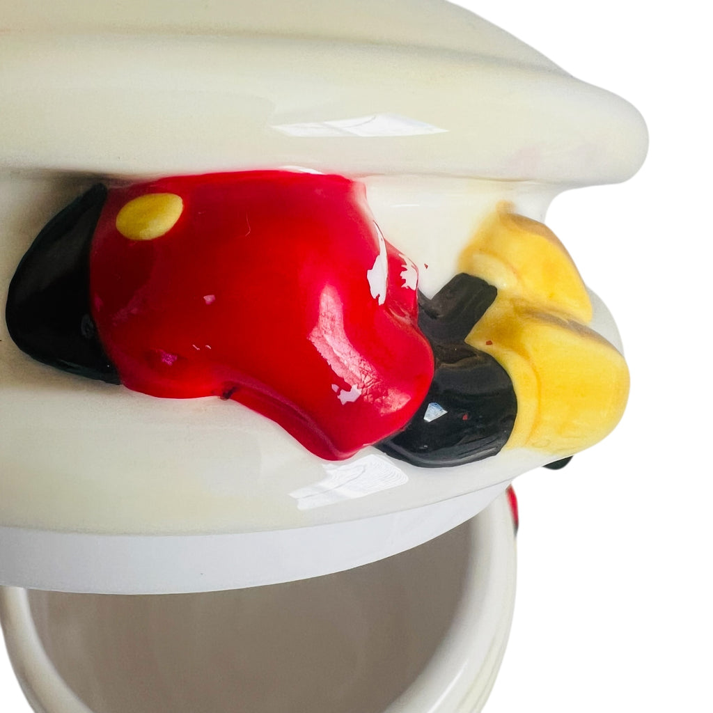 Disney Mickey Mouse Honeycomb Cream Ceramic Cookie Jar