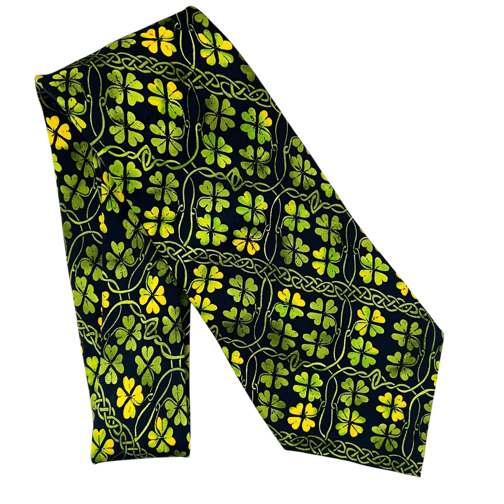 Vintage 1986 Nicole Miller Shamrock Men’s 100% Silk Tie