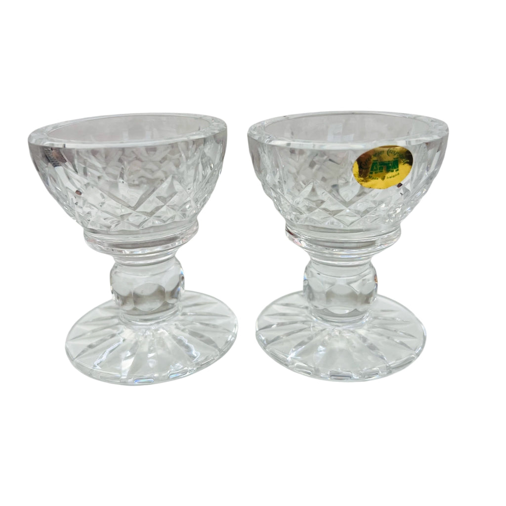 Vintage Tyrone Irish Lead Crystal Candlestick Pair