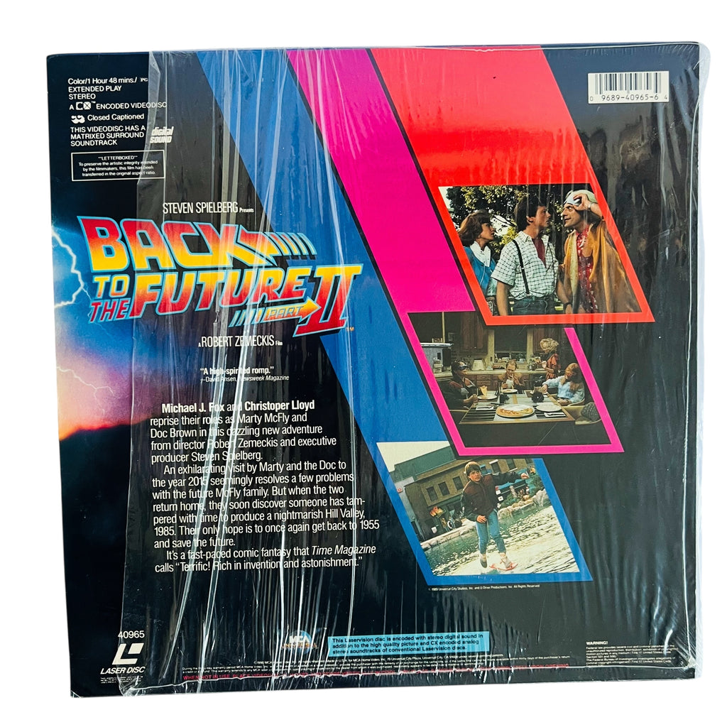 Back To The Future 2 Michael J. Fox Letterboxed Edition Laserdisc