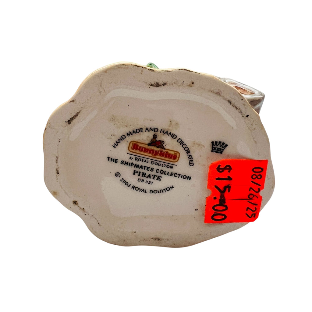 Vintage 2003 Royal Doulton Bunnykins The Shipmates Collection Pirate Figure